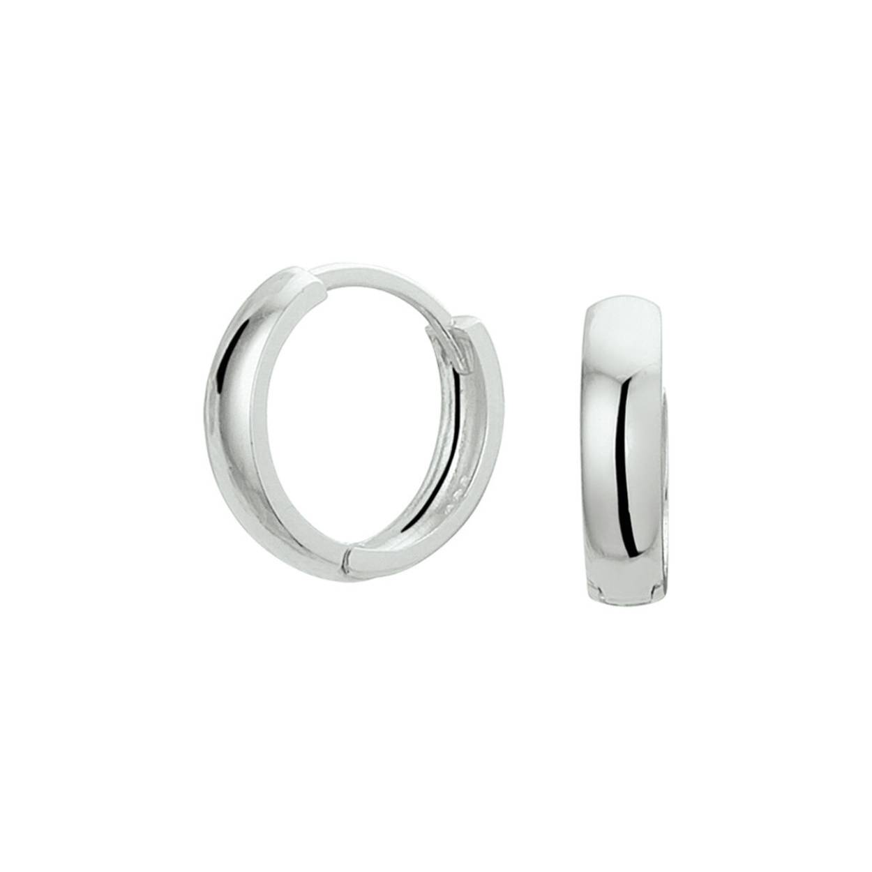 witgouden klapoorringen 3x13mm