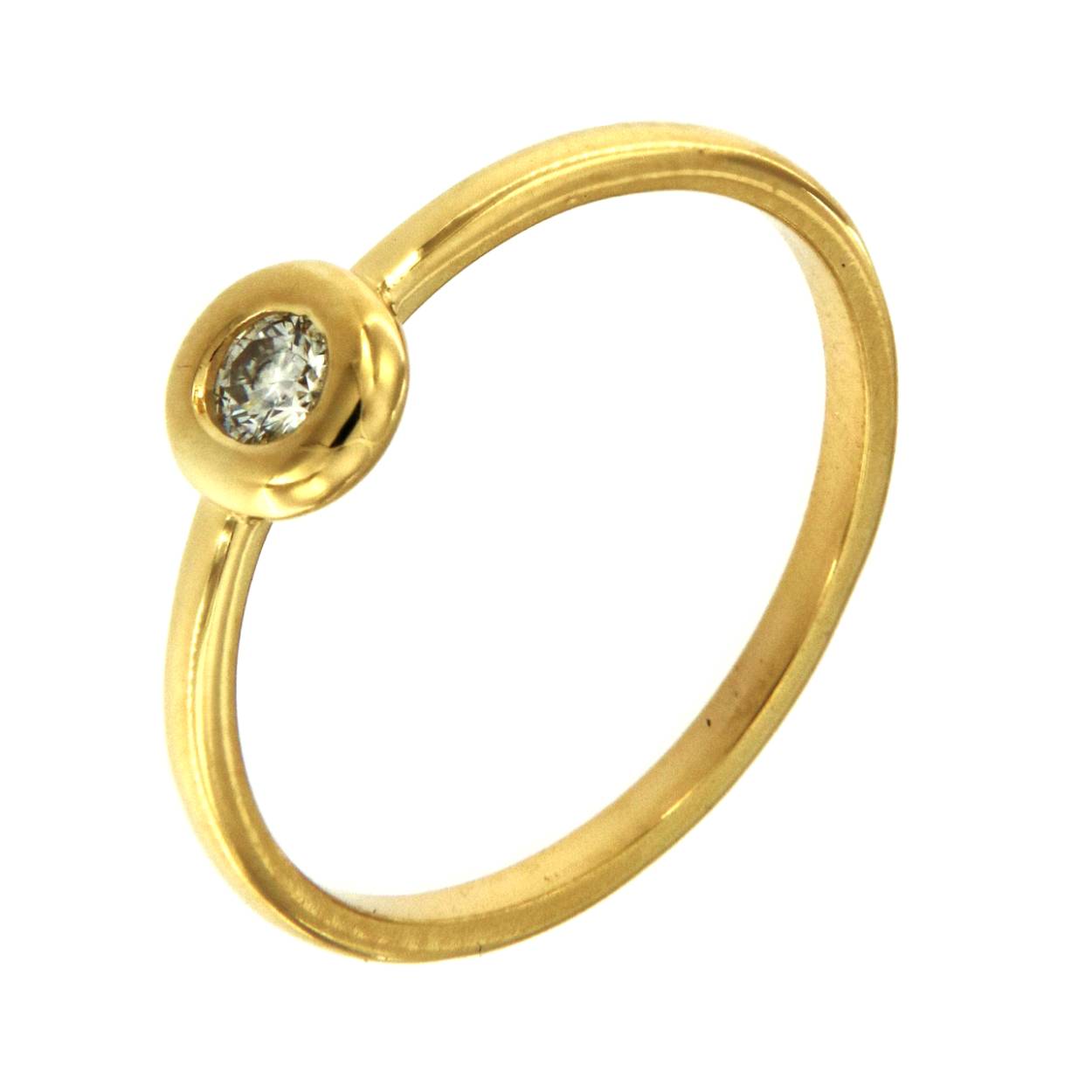 eigen creatie in 18kt goud met labgrown diamant 0.10ct