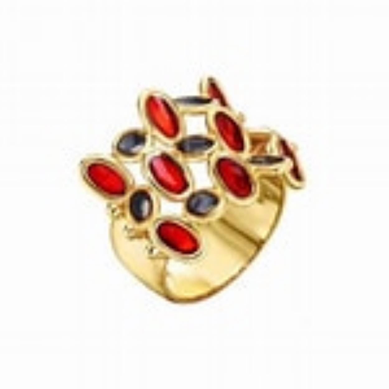 zilver vergulde ring  Elipses 
