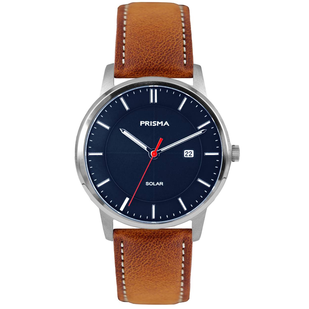 Prisma herenhorloge Solar powered titanium met leren band.
Het horloge is voorzien van een krasvrij saffierglas en is waterdicht tot 100 M

Dit horloge is niet alleen stijlvol, maar ook slim! Het werkt namelijk op zonne-energie. Geen gedoe meer met batterijen vervangen, want dit horloge laadt zichzelf op door simpelweg blootgesteld te worden aan zonlicht. 