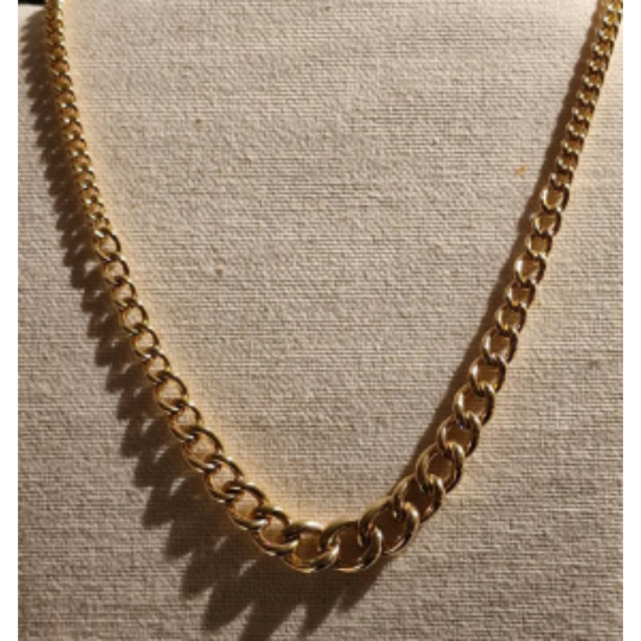 14k ronde gourmet schakel van 3.5 mm tot 8.0 mm oplopend, 45 cm lang
