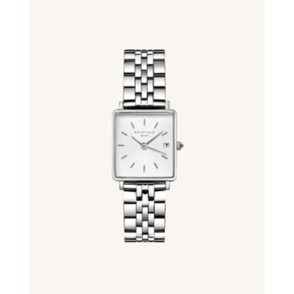 Rosefield Horloge The Boxy XS White Silver