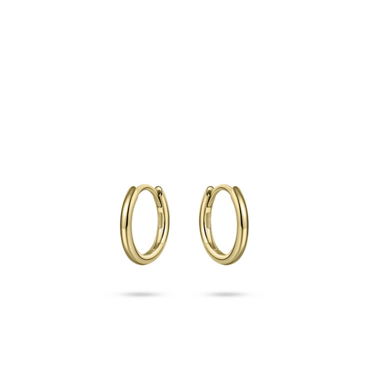 Oorbellen 14kt creool geel goud gisser doorsnede 12mm