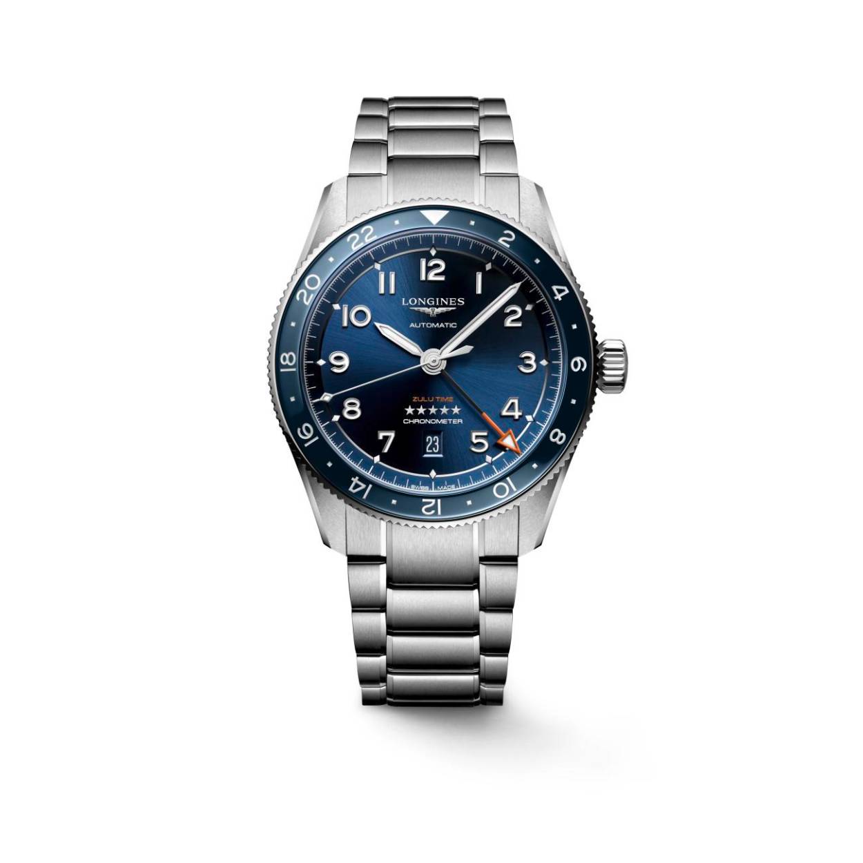 Dit Longines horloge behoort tot de Spirit collectie.
Referentienummer: L3.820.4.93.6

De Longines is voorzien van een automatisch kaliber L644.4 uurwerk met een gangreserve van 72 uur. De kast en band zijn gemaakt van roestvrij staal. Het horloge heeft een diameter van 39 mm en is getest op een waterdichtheid van 10 ATM / 100 meter. Dankzij de Super- LumiNova op de wijzers en indexen is het horloge ook in het donker duidelijk af te lezen. Het horloge heeft een krasbestendig saffierglas met meerdere lagen anti-reflecterende coating aan beide zijden.

Het automatische uurwerk is COSC Chronometer gecertificeerd.

Horloges van Longines met automatische uurwerken genieten van een verlengde fabricagegarantie van 5 jaar. Deze langere garantieperiode onderstreept de uitzonderlijke kwaliteit en het vakmanschap van de automatische uurwerken van Longines.
