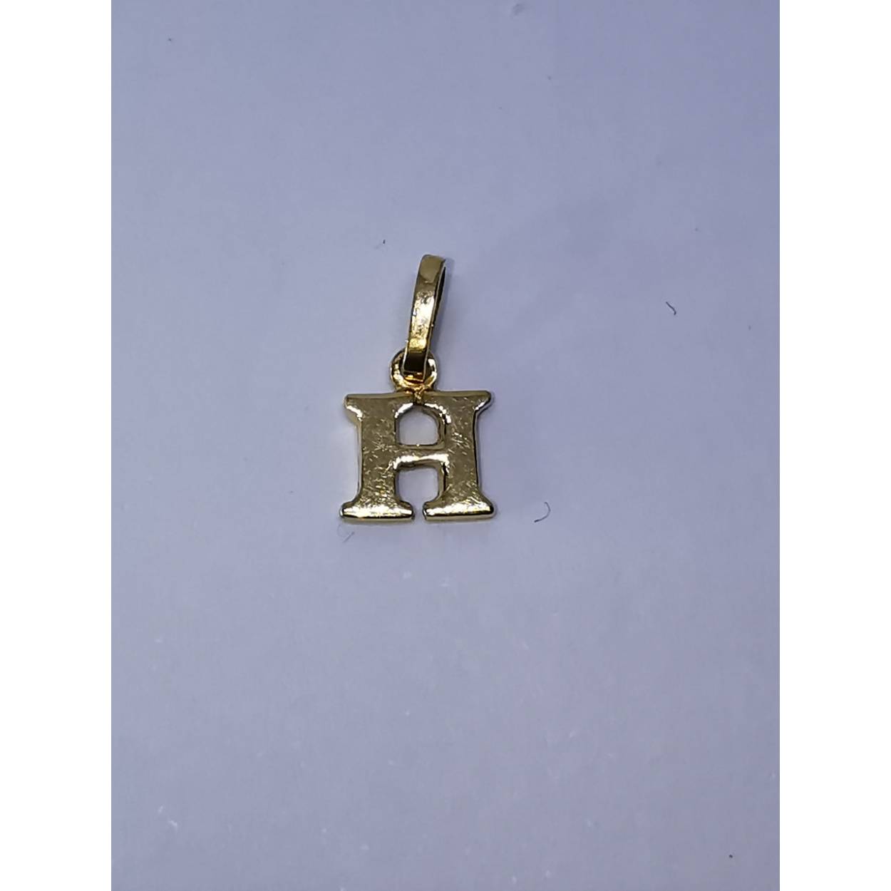 18 karaat geel gouden letter H hanger.