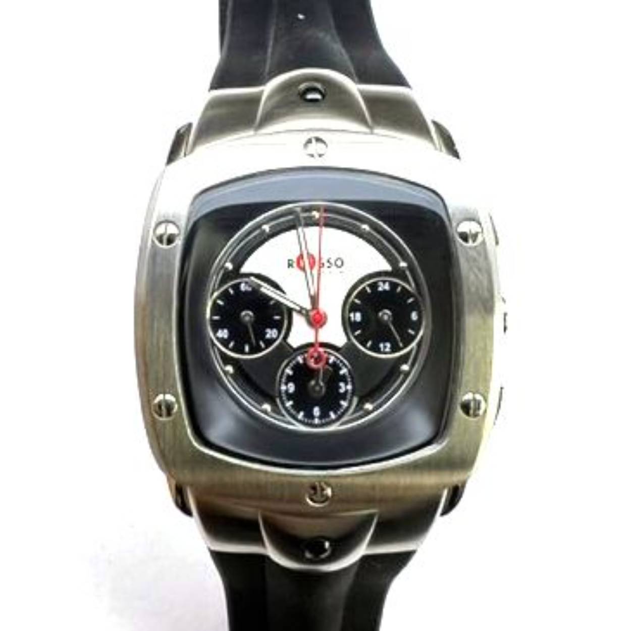 Prachtig Rosso Design horloge met chronograaf