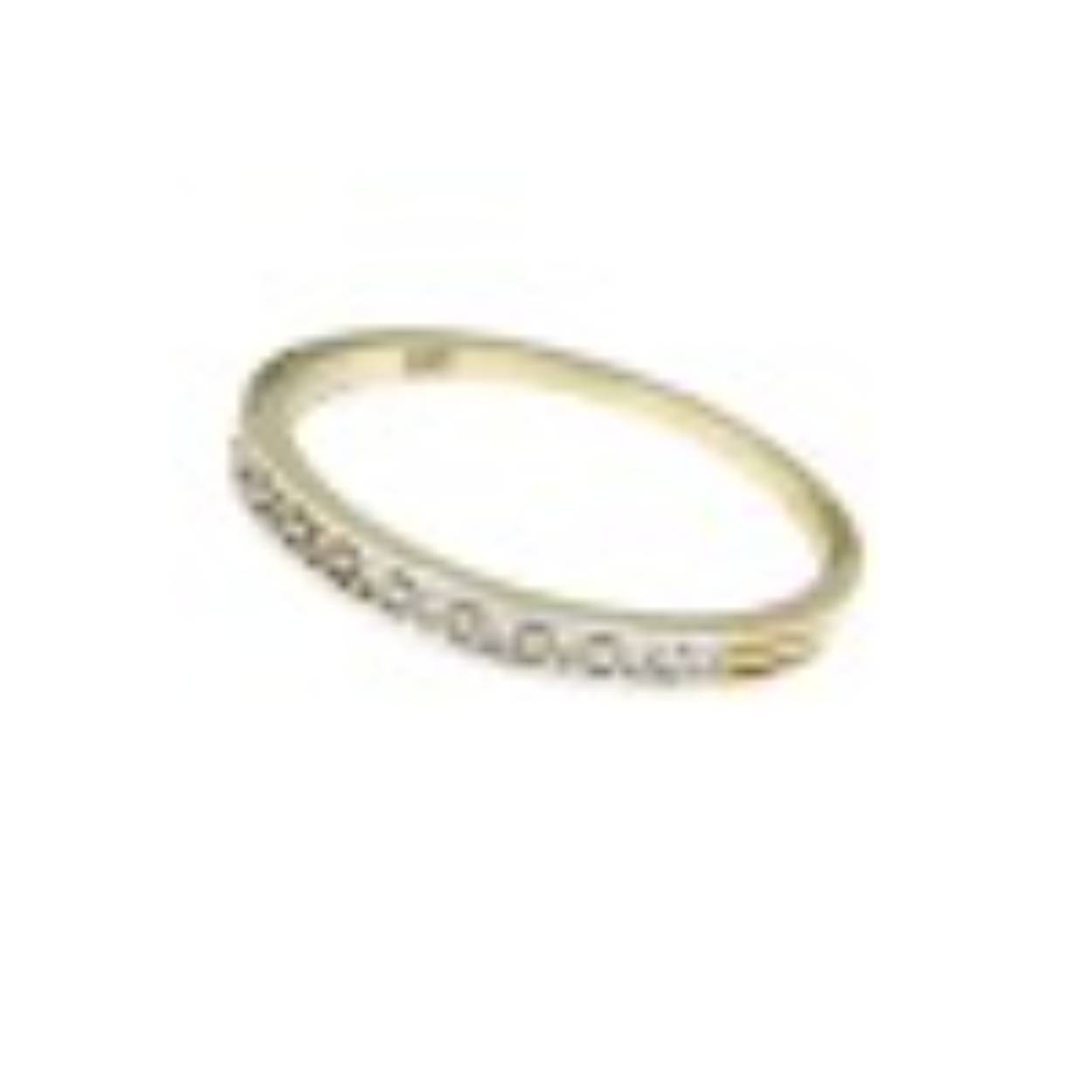Ring 43
14 karaat geelgoud zetting gerhodineerd
Zirkonia