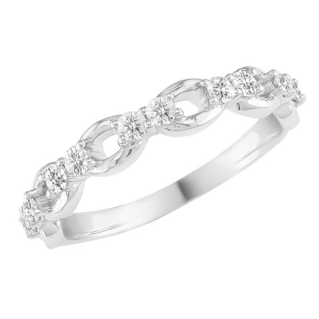 Ring wit goud 18kt met diamanten.