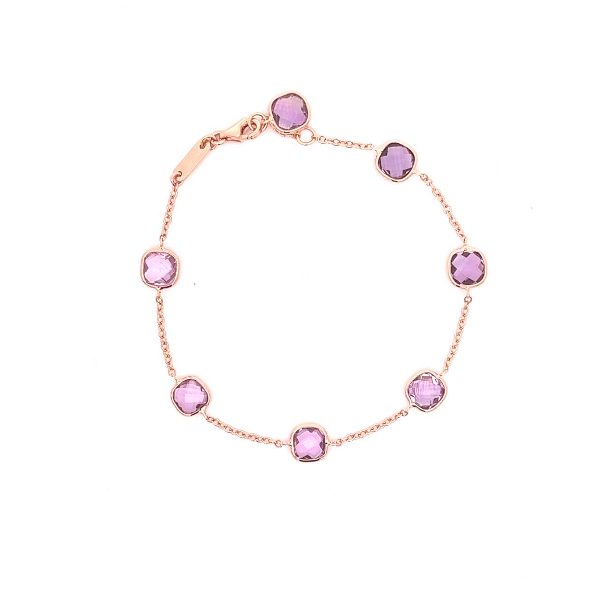 Femme Adoree Armband rosé goud 18k met Amethyst