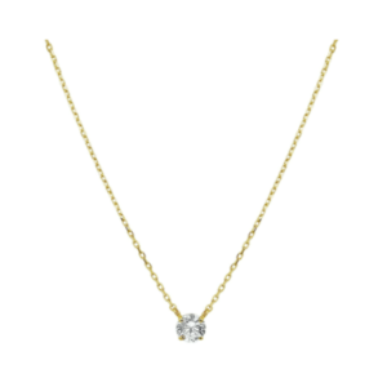 goud collier met zirkonia 40-44cm
