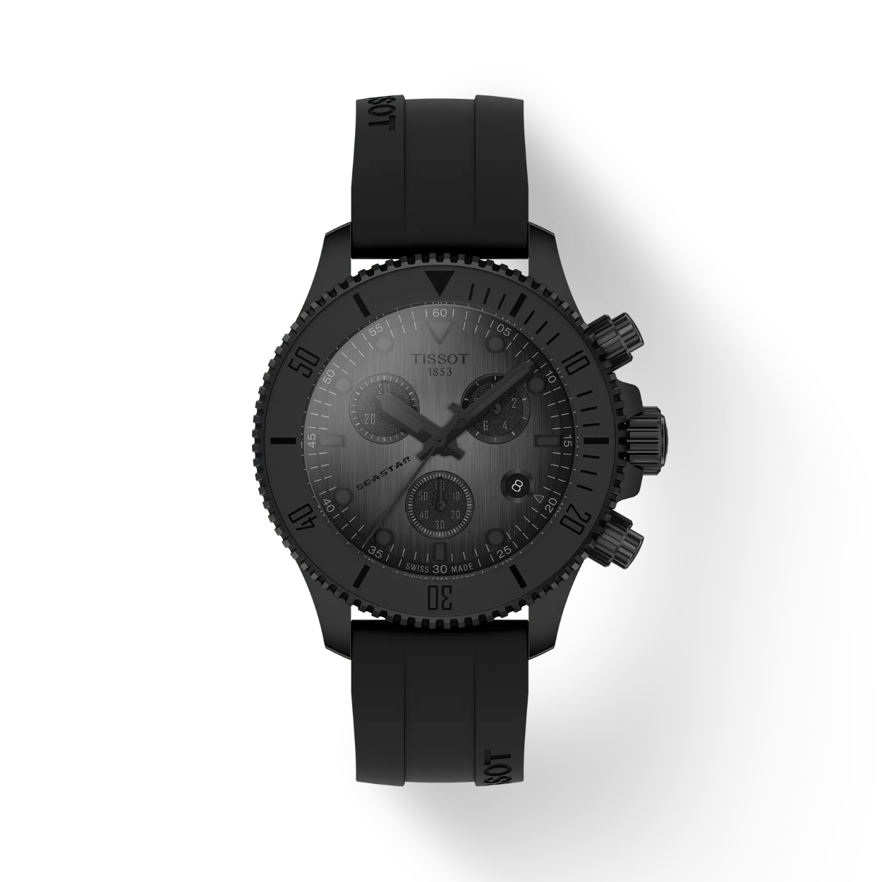 Dit Tissot horloge heeft een kast gemaakt van staal met een diameter van 38 mm en is voorzien van een rubber band. In de kast bevindt zich een ETA kwaliteitsuurwerk en is afgewerkt met dubbel ontspiegeld saffierglas.

Het horloge is 30 ATM. Dit betekent dat het horloge geschikt is voor diepzeeduiken.