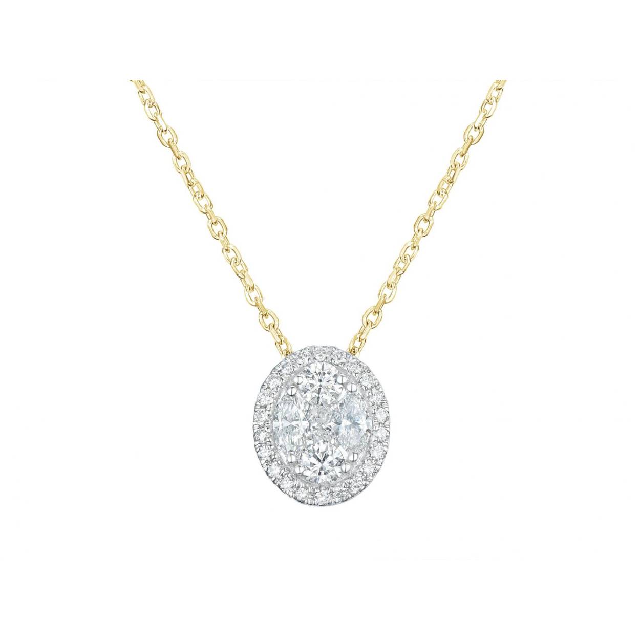 Ketting goud 18kt met diamanten
