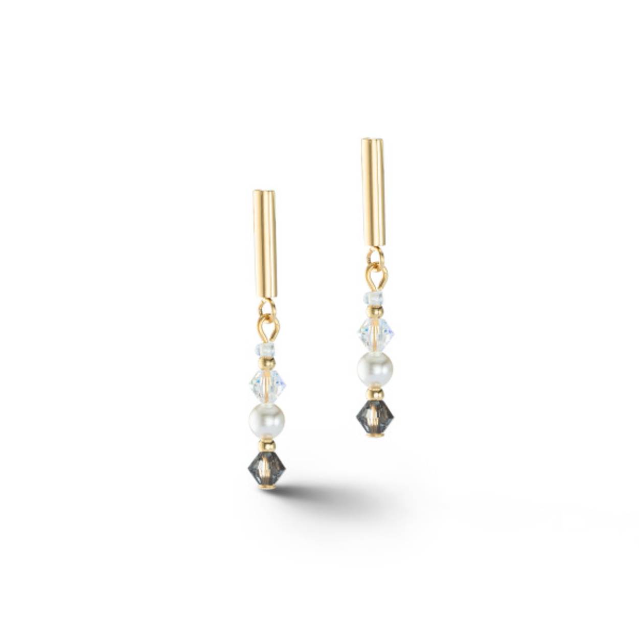 Coeur de Lion 6022/21-1218 Oorhangers Grey Crystal
