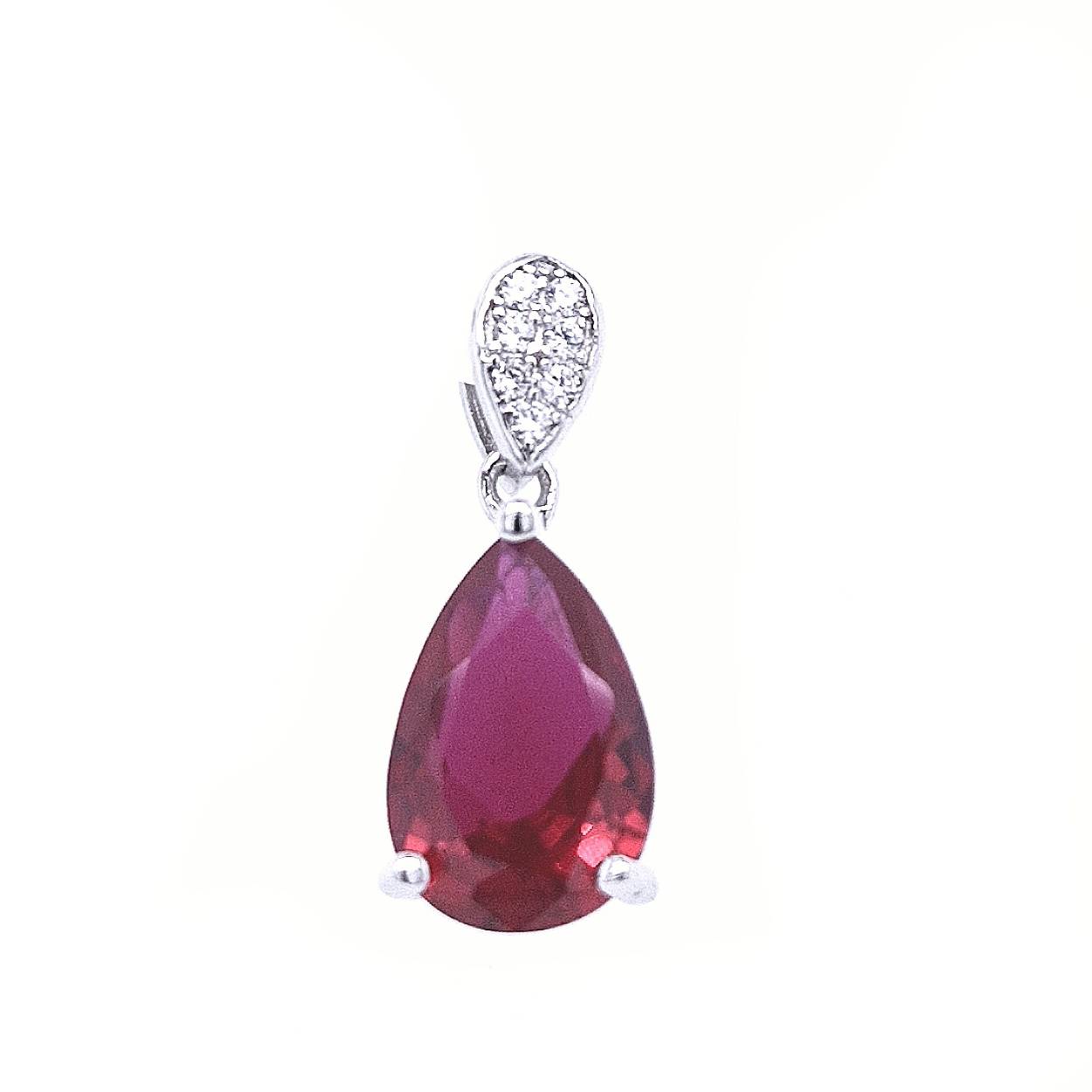 zilver hanger met zirconia kleur