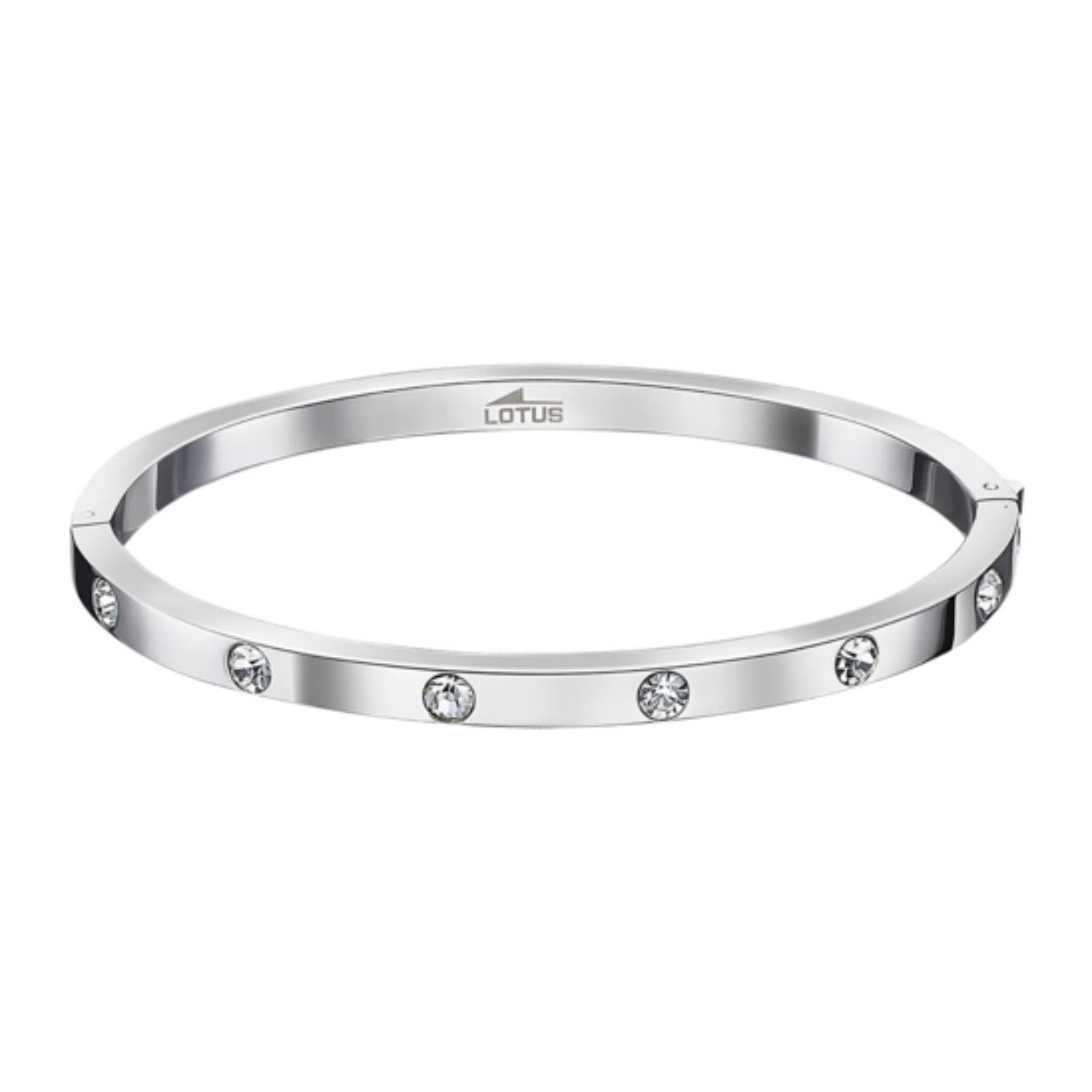 Stalen vaste armband lotus style dames