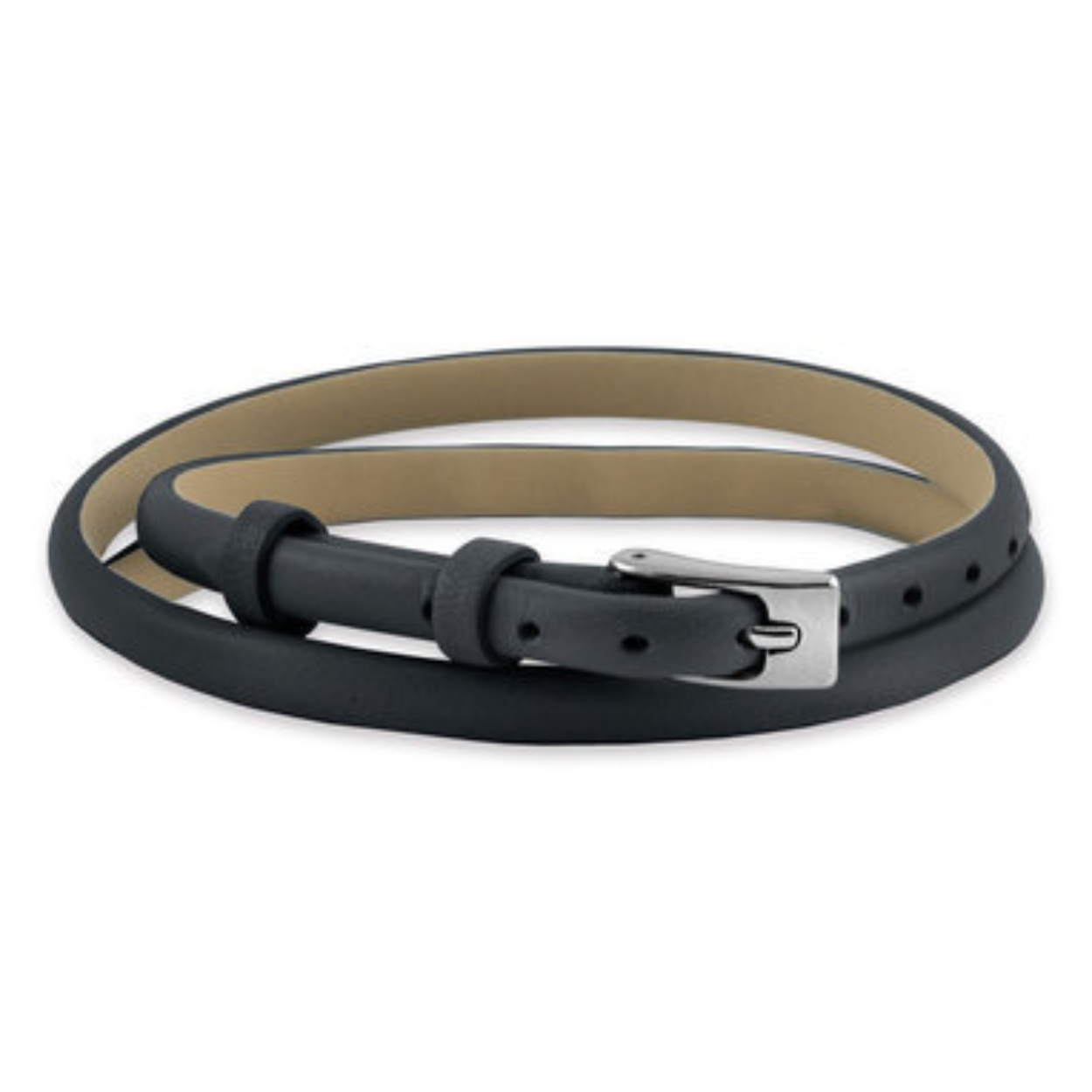 armband leer 40 cm met gesp staal