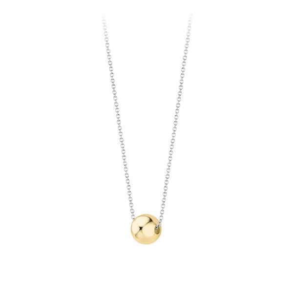 Blush collier voor dames zilver met goudkleurige hanger