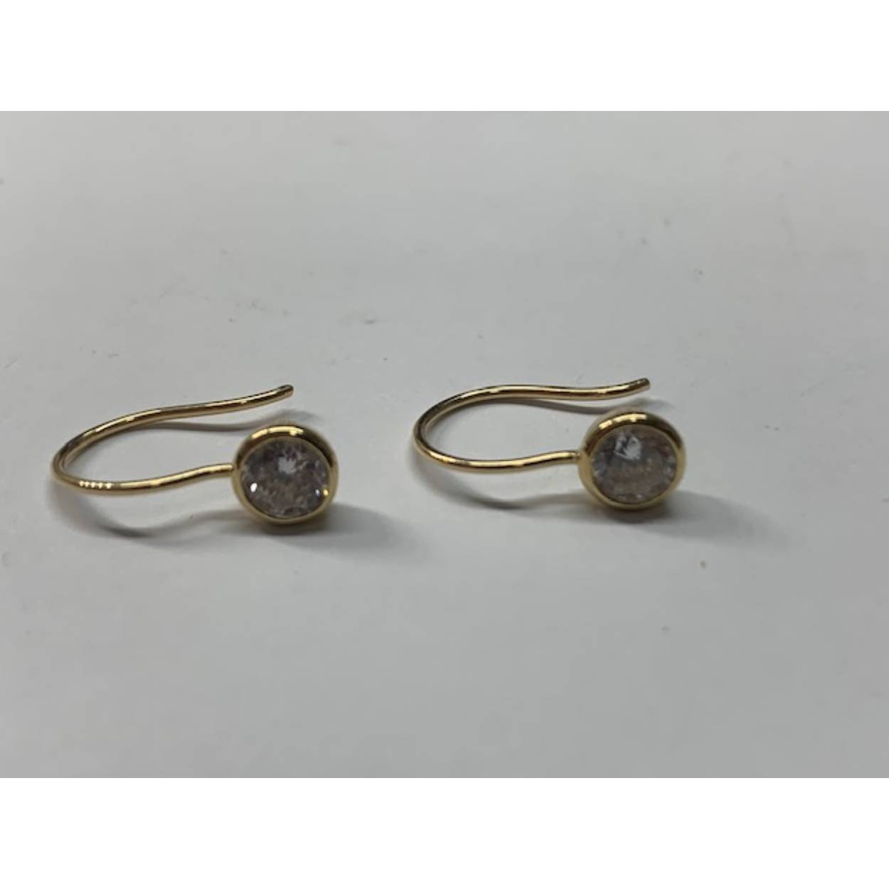 14 Karaat geel gouden oorhangers met zirkonia 