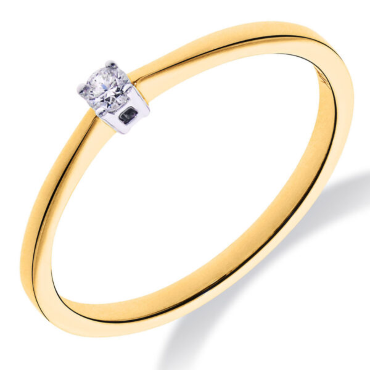 Solitairring 4-poots massieve band 1-0.05 Crt