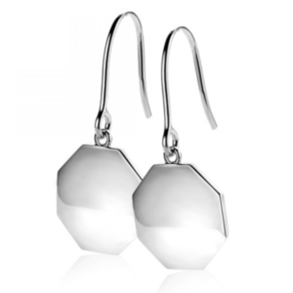 ZINZI zilveren glanzende oorhangers in achtkant vorm [13mm]. Ultieme eenvoud, maar zo fashionable. De oorhangers zijn vervaardigd van eerste gehalte zilver (925) en voorzien van een extra rodiumlaag voor een langdurige glans.