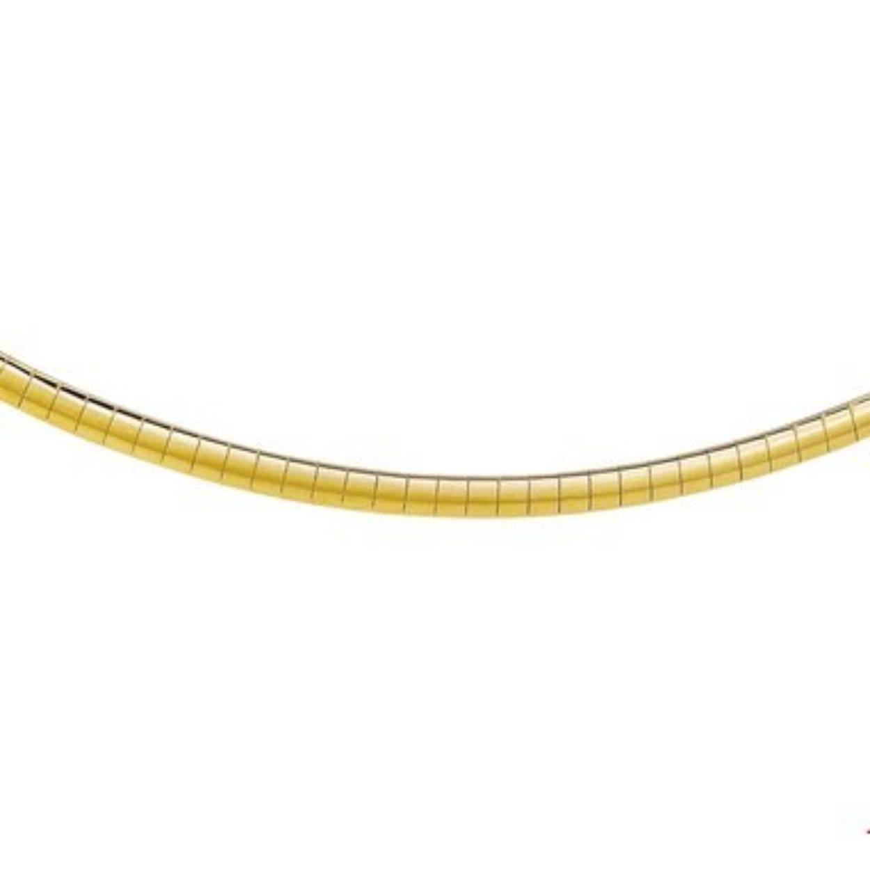 COLLIER BICOLOR GOUD OMEGA BOL DUBBELZIJDIG 3,0 MM X 42 CM LANG