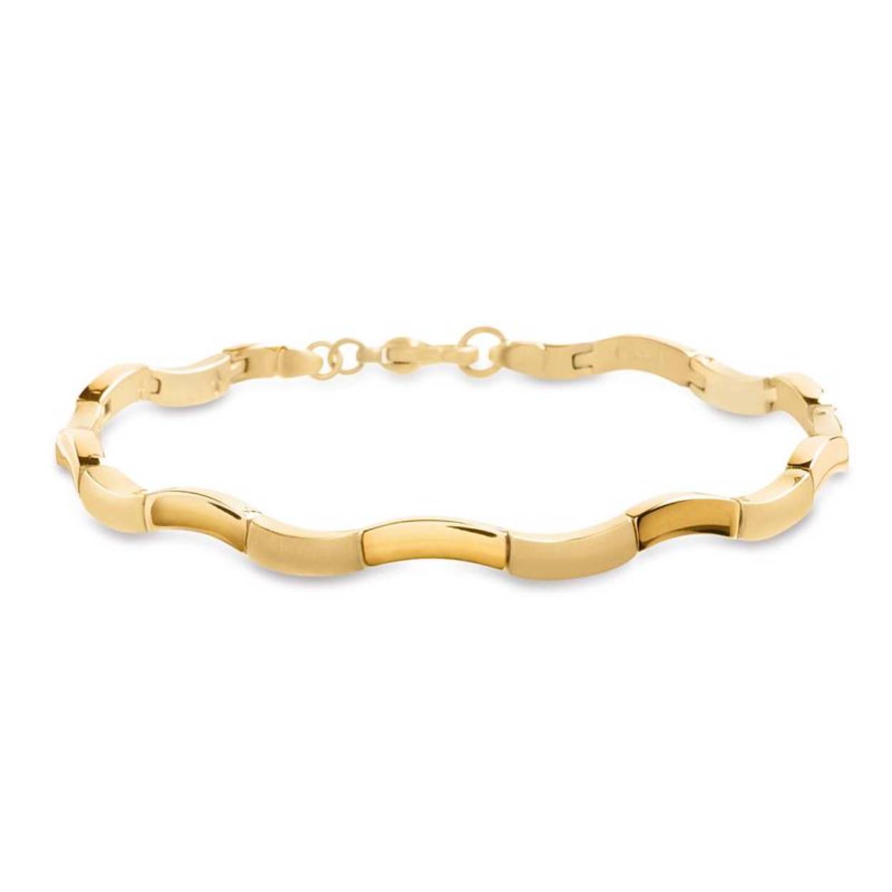 Boccia titanium armband verguld