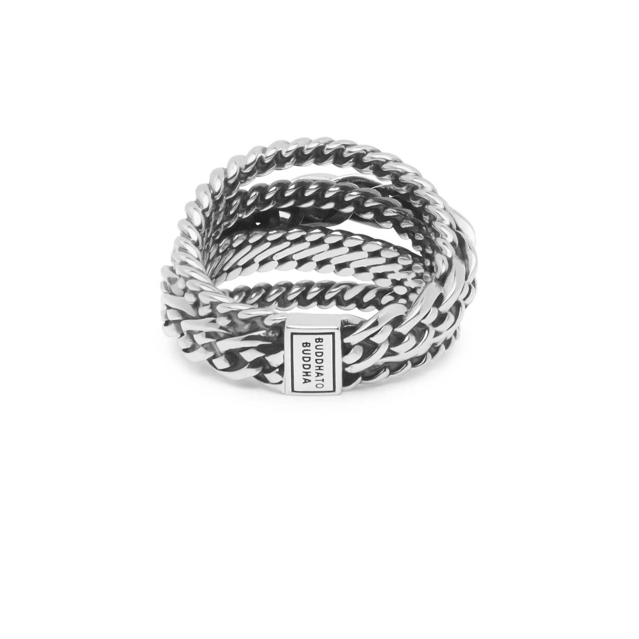 Buddha to Buddha - Multi Chain Nathalie Ring Silver, Zilver 616 Maat: 20 - 001J026160120