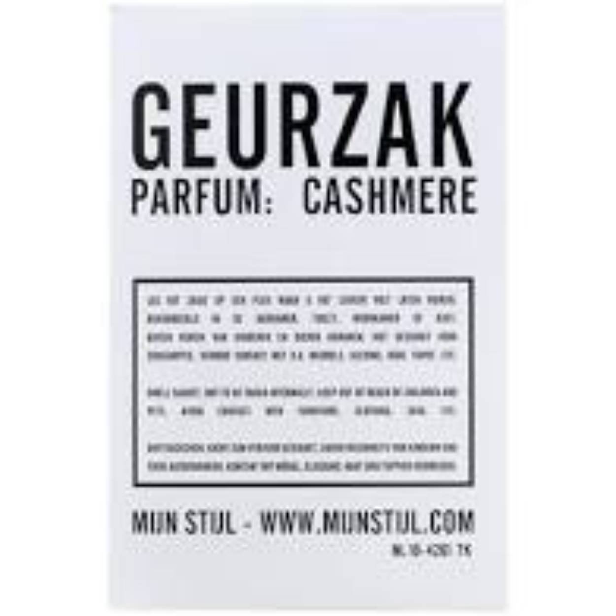 Geurzakje van het merk MIJN STIJL. Ruikt heerlijk naar de geur Cashmere. Leuk om in huis te zetten of om cadeau te geven.