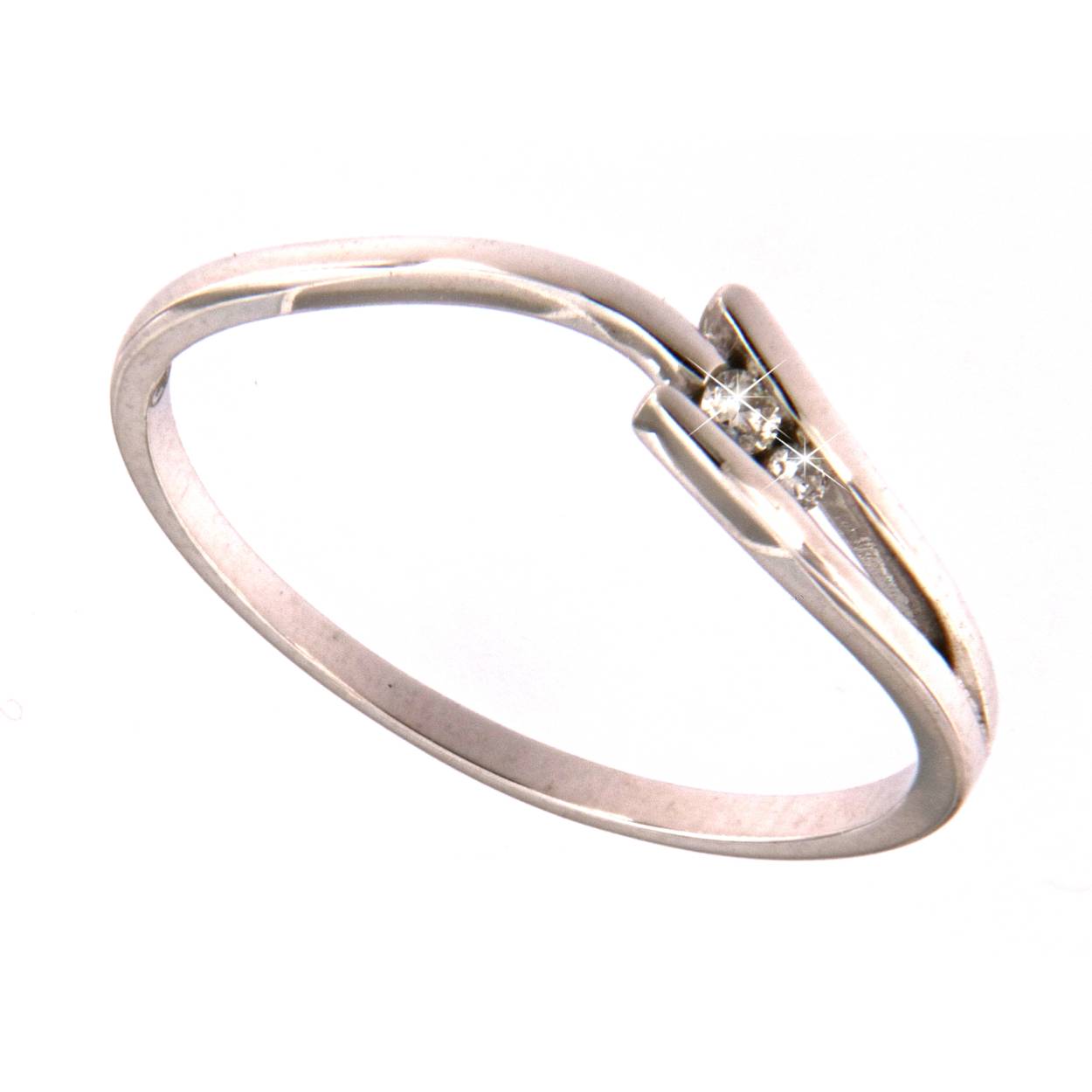 ring in wit goud met briljant 0.03ct