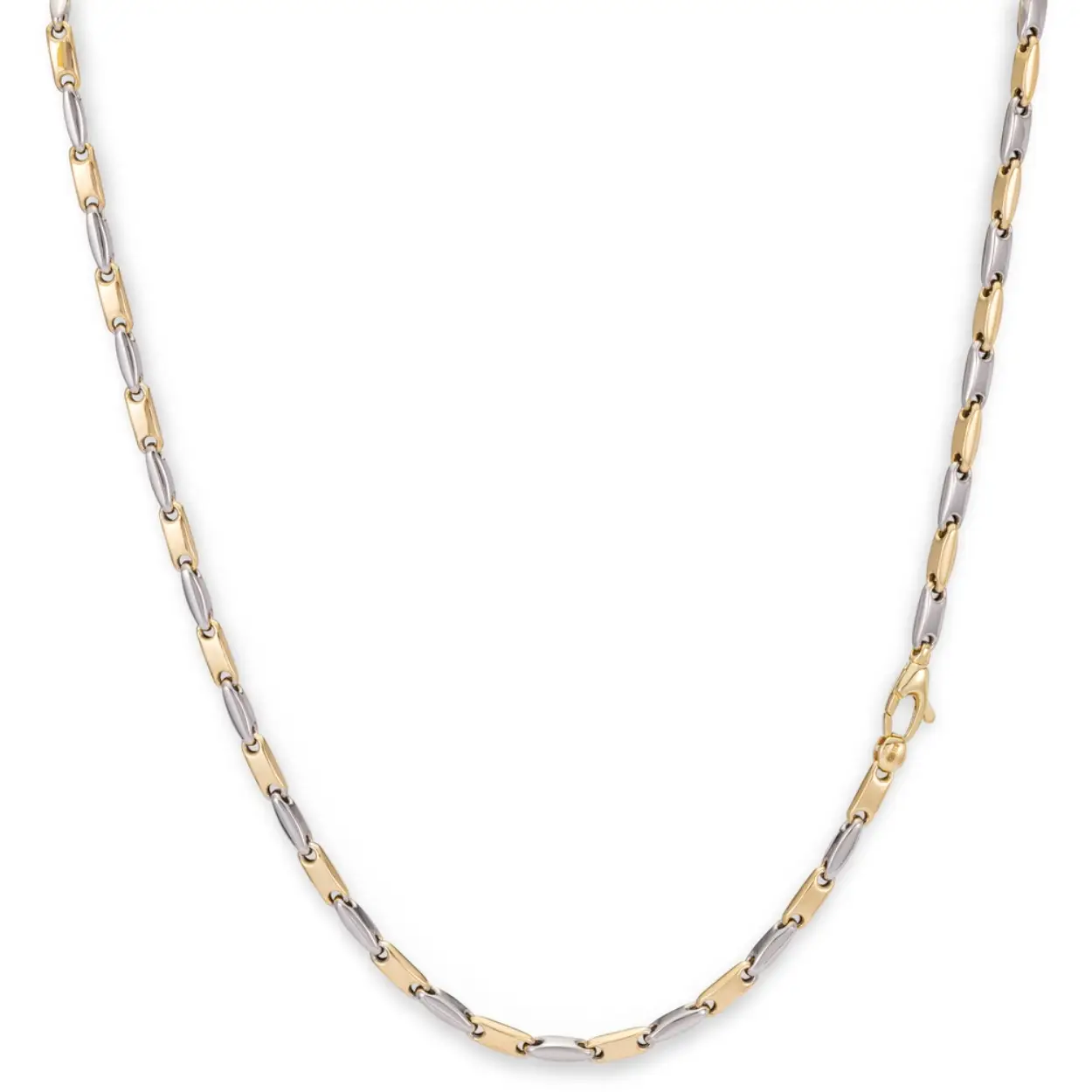 Ontdek de tijdloze elegantie van het JH Brummer Collier 14K Bi-Color Fantasie. Dit verfijnde sieraad, met zijn unieke bi-color fantasieontwerp, straalt klasse uit en voegt een vleugje luxe toe aan elke outfit. Een must-have accessoire voor wie op zoek is naar verfijning en stijl.