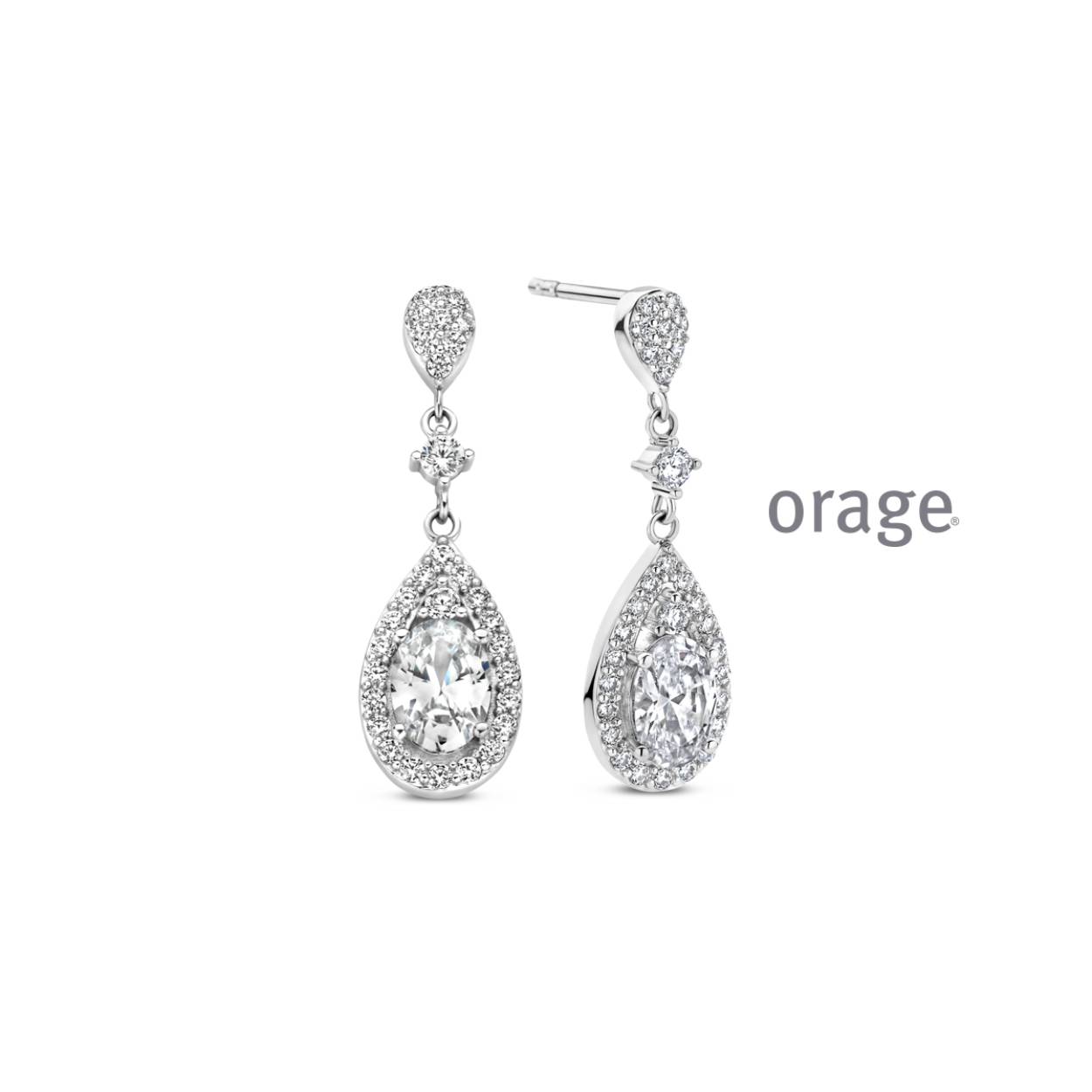 Orage Oorslingers Zilver zirconia