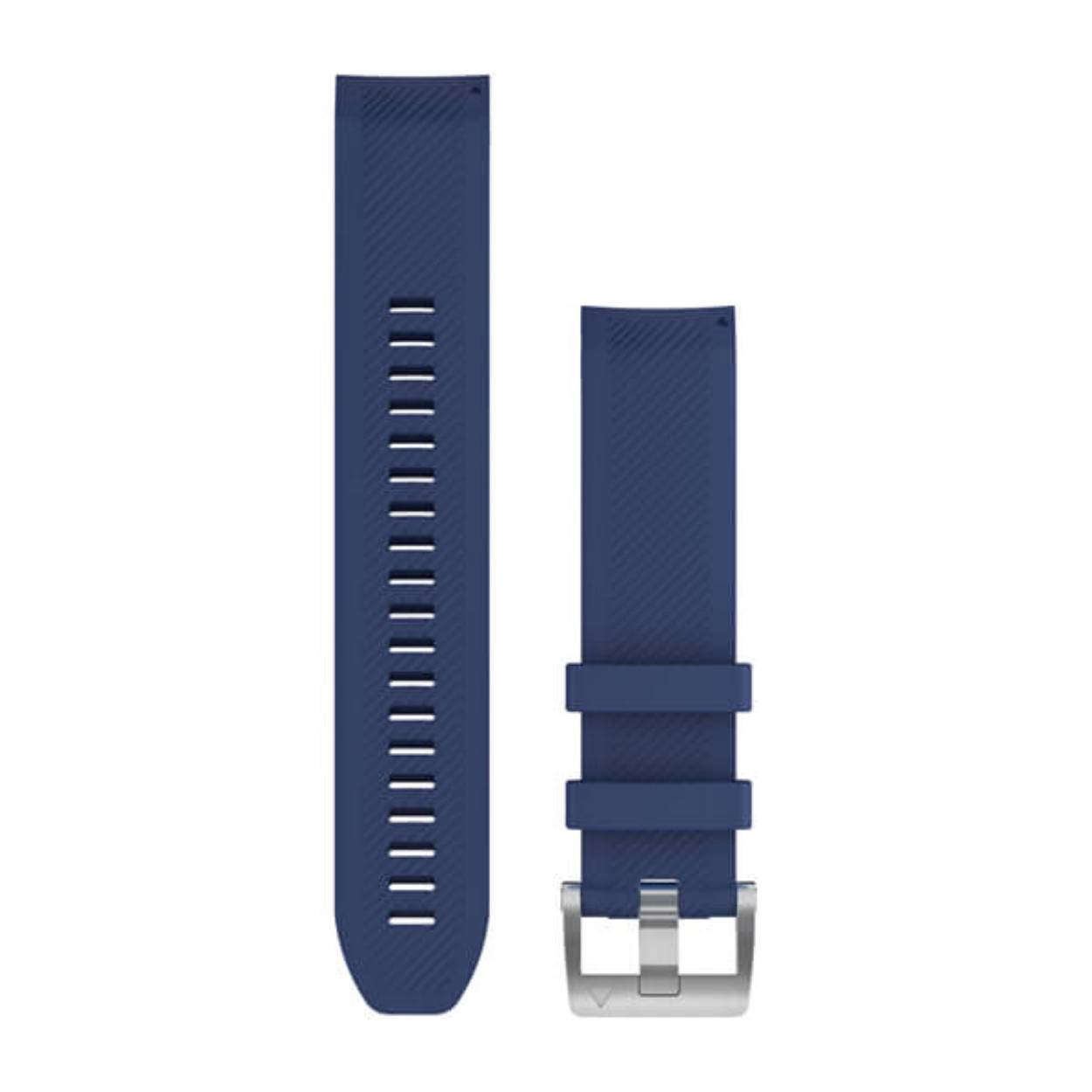 Marineblauwe siliconen horlogeband voor om uw Garmin MARQ horloge. Deze band past op alle Garmin MARQ modellen, ook op de nieuwe GEN 2 modellen!

Kan met één klik aan uw Garmin MARQ horloge bevestigd worden.

