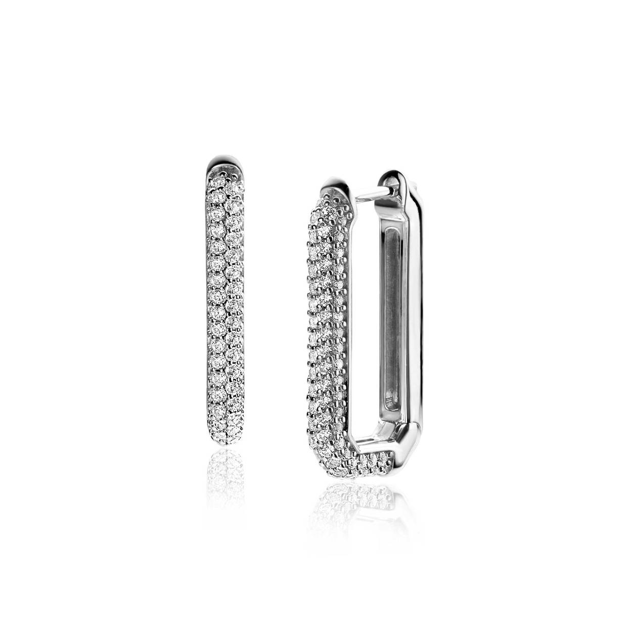 Dit is een oorbellen van het merk Zinzi. De oorbellen is zilverkleurig en gemaakt van zilver.