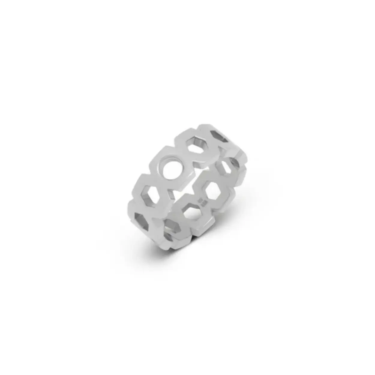 De Melano Vivid Vayen ring is een opvallende ring en is in totaal 8 mm breed.