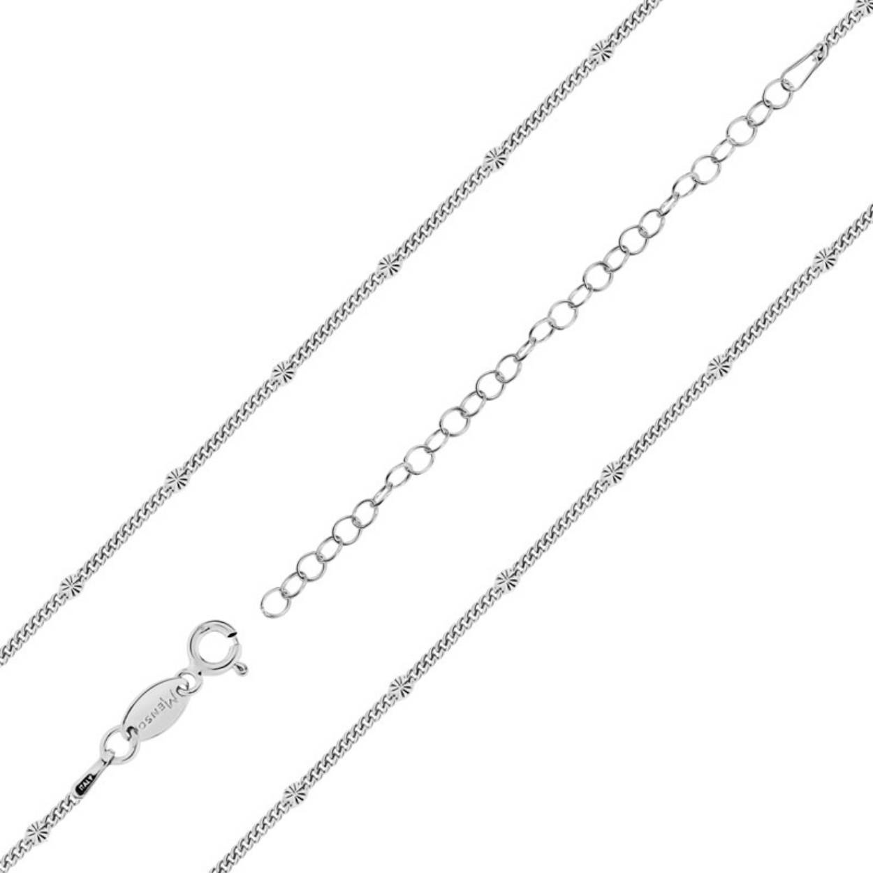 MY iMenso necklace "grumetta stella 2mm" (925/rhodplated) 42+7cm