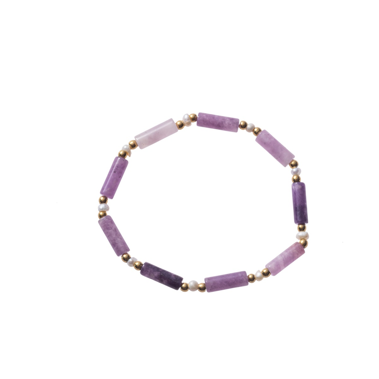 Long stones - 14K + amethyst