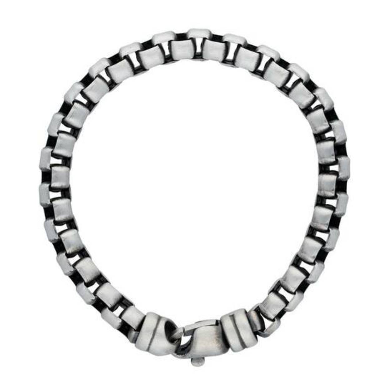Sterling zilveren armband rond Venetiaanse schakel met sier karabijnslot 21 cm/ 7 mm