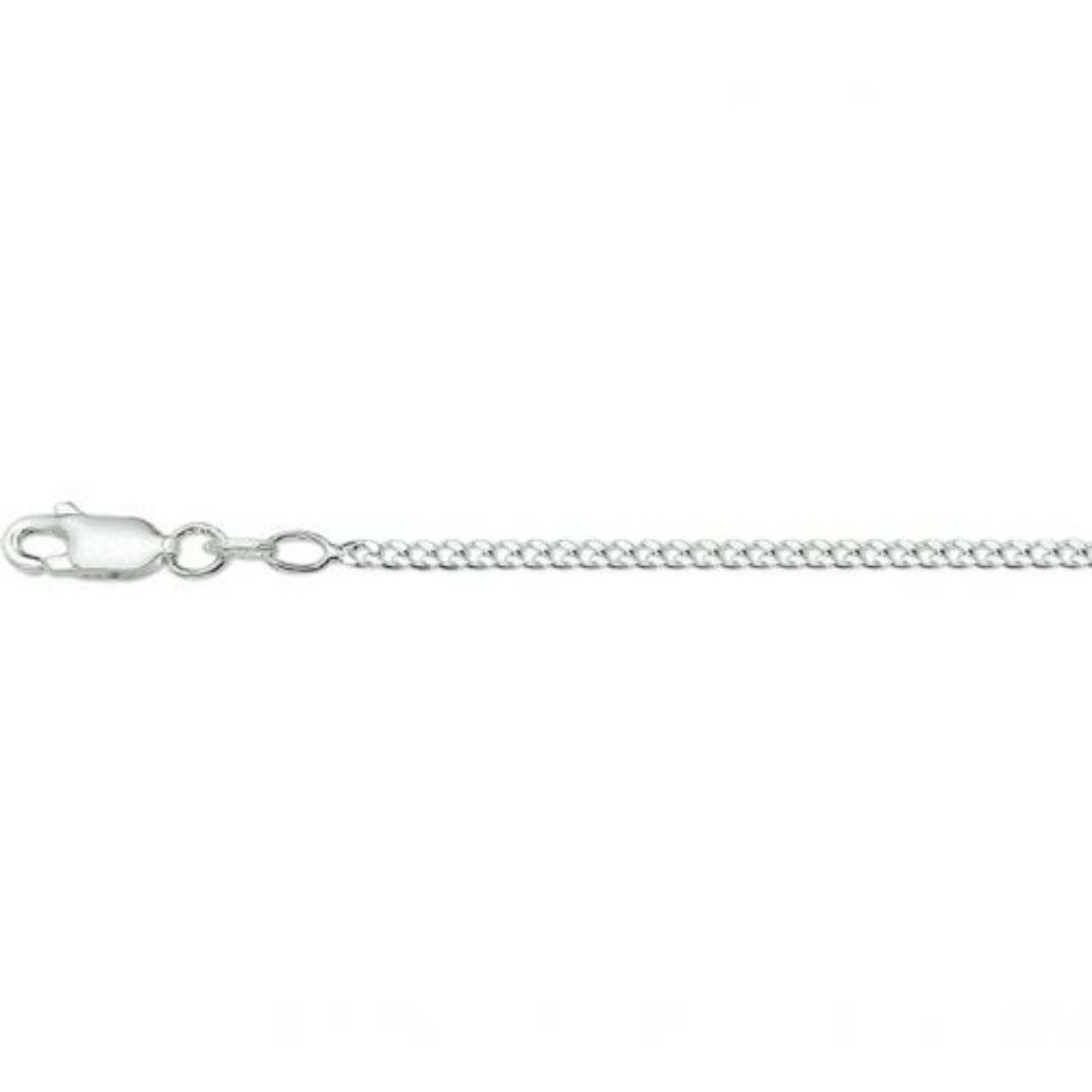 Zilveren collier met gourmette schakel