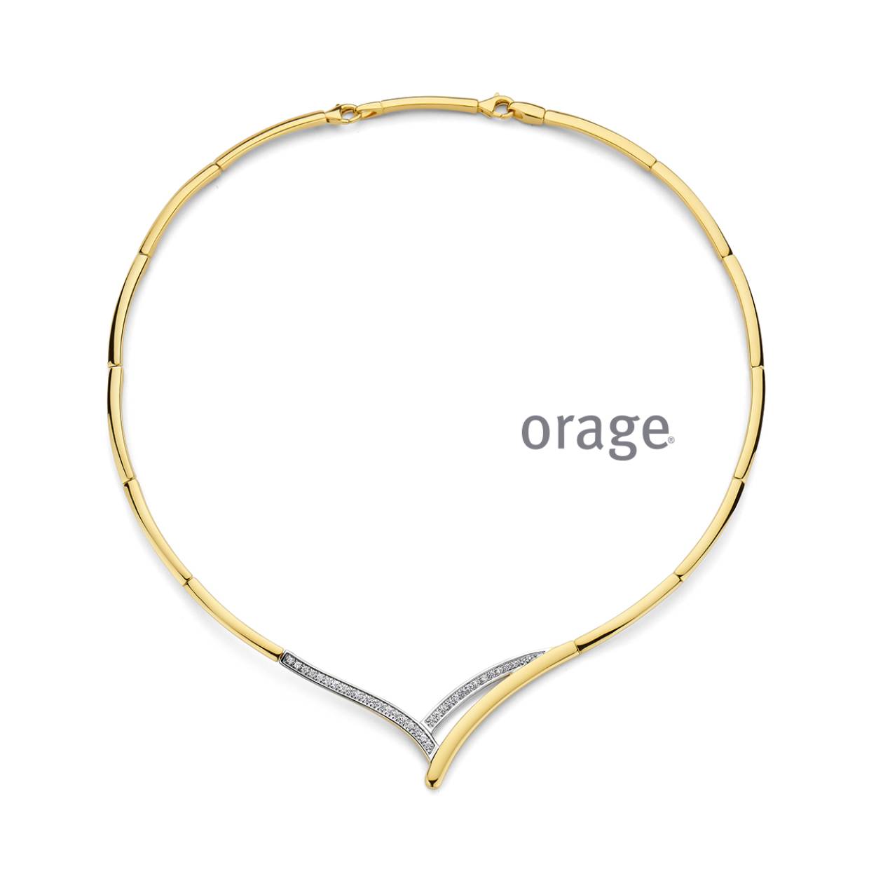 Orage collier verguld geel goud