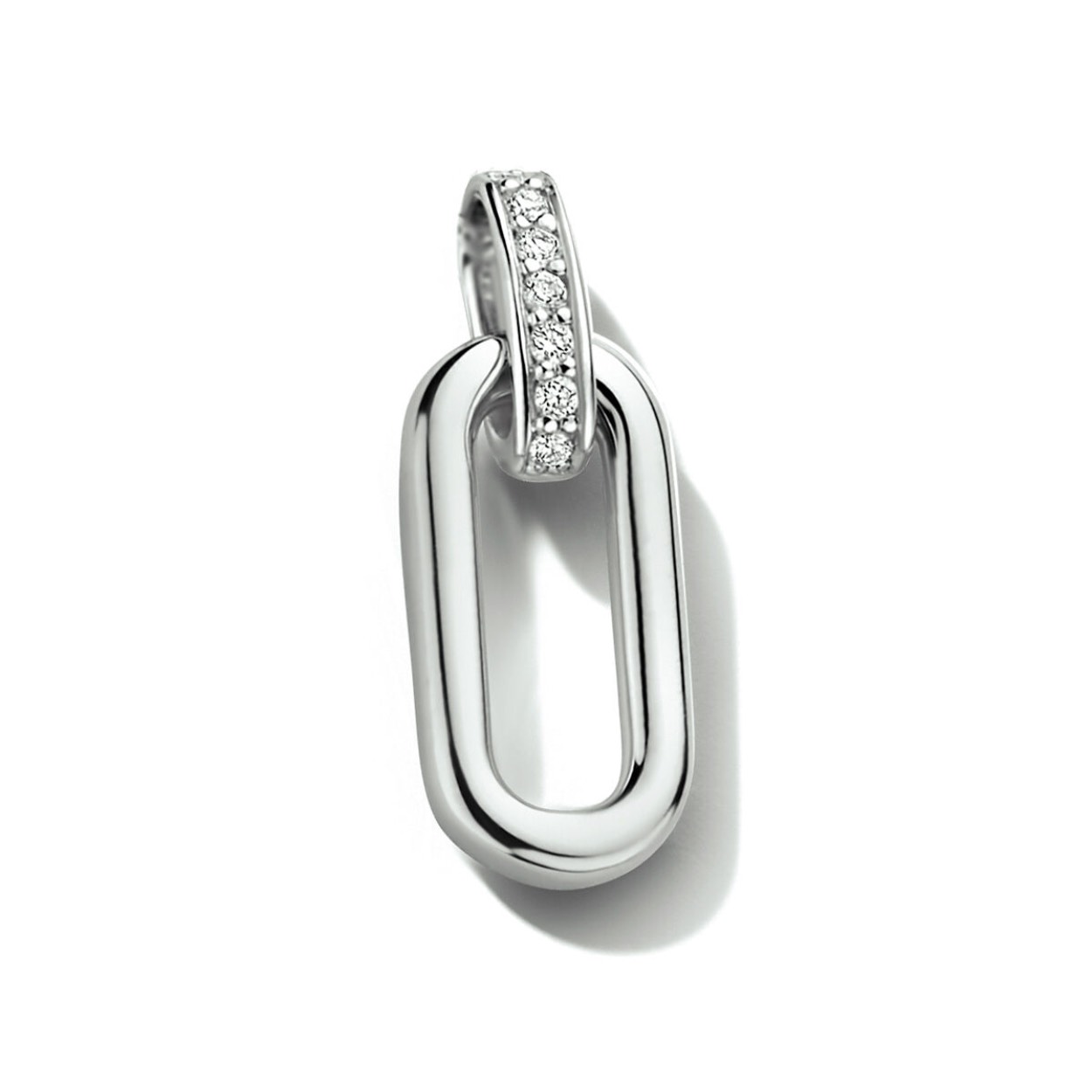 witgouden hanger met diamant