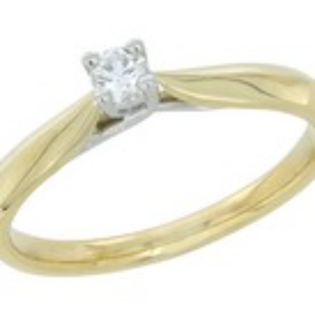 18 kt bicolor (goud/zilverkleurige) gouden ring met diamant: 0,11 ct
Type: solitair/verlovingsring
Maat: 54 (ook verkrijgbaar in andere maten)