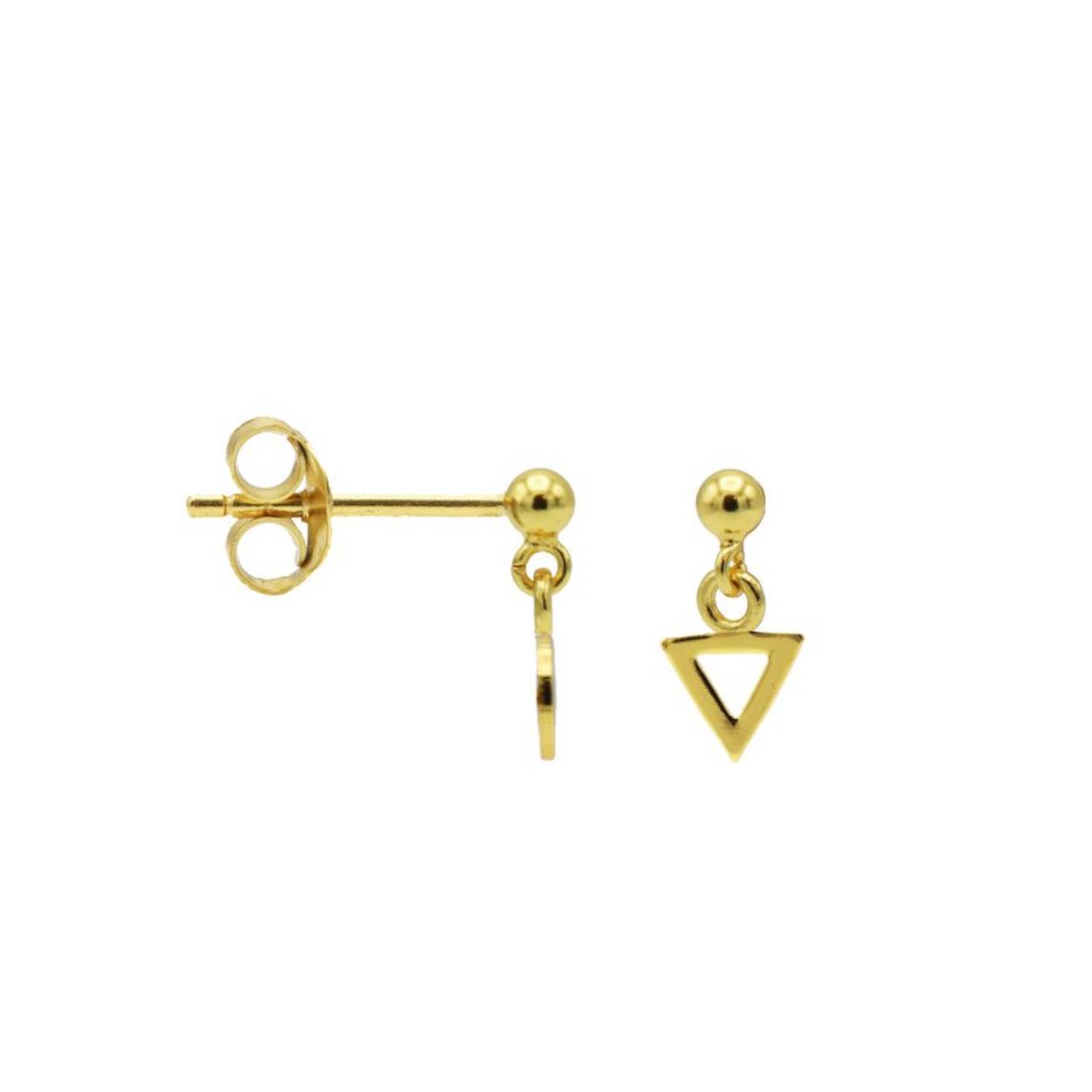 Zilveren goldplated oorstekers van Karma
