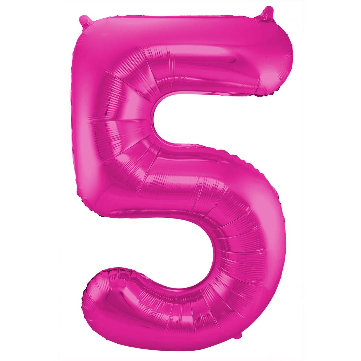 Magenta Cijferballon Cijfer 5 - 86 cm. Inhoud: 1 folieballon. Kleur: Magenta. Bijvoorbeeld te gebruiken tijdens de volgende feestgelegenheid/feestgelegenheden: Verjaardag, Jubileum en Kinderfeestje. Deze folieballon is 34 inch/86 cm. Het artikel is gemaakt van folie.