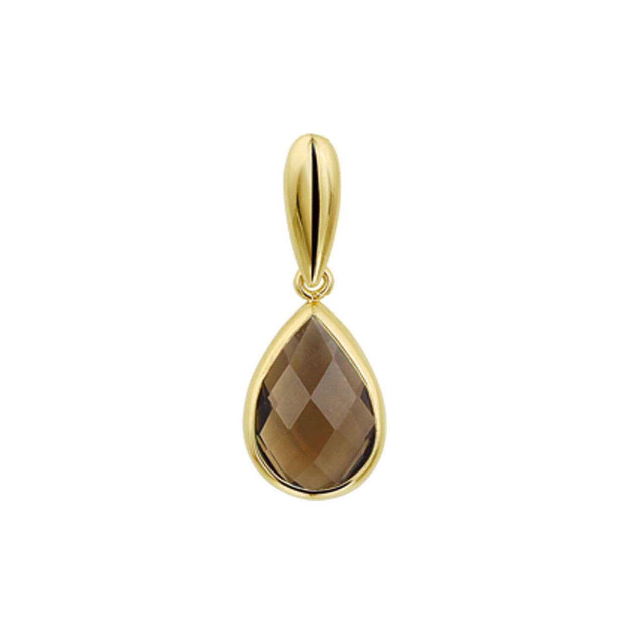 geelgouden hanger rookkwarts