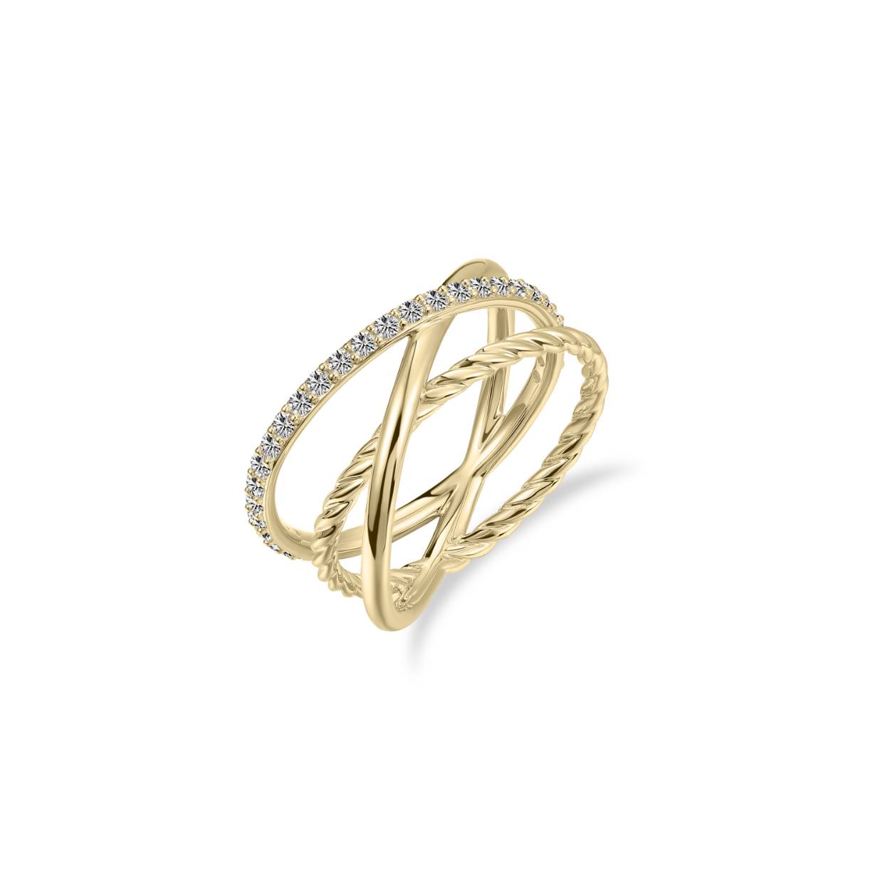 Gisser Gold Ring met Zirk
