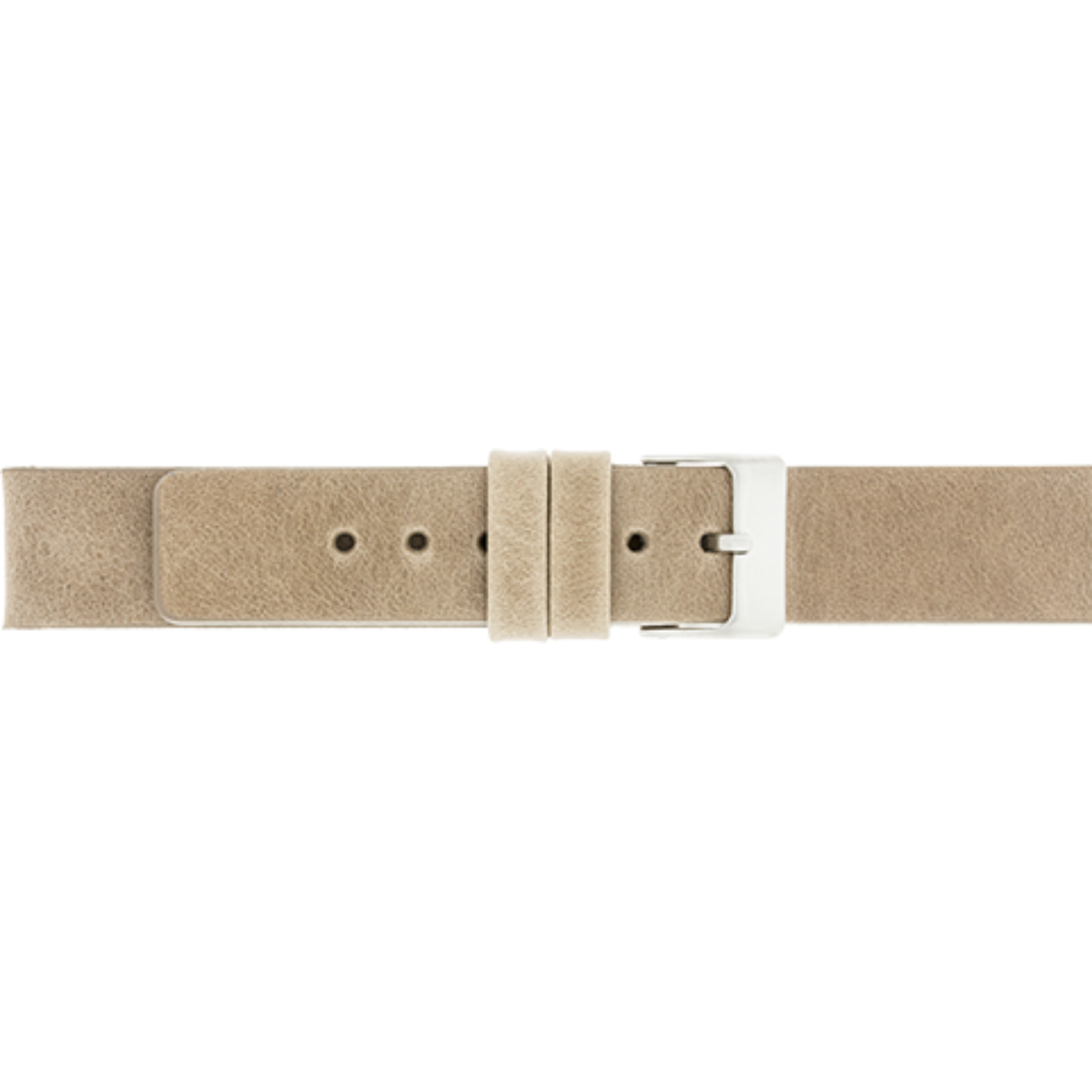 Horlogeband leder 20mm zandkleur