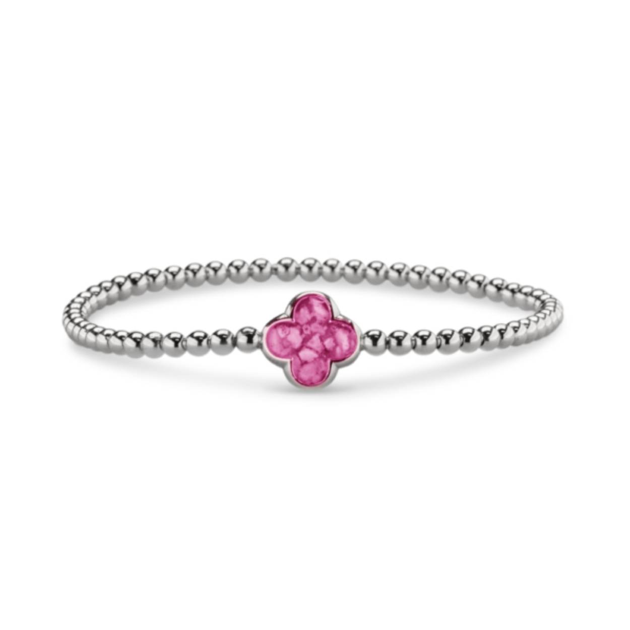 Flexibel armbandje met zirkonia. Deze armband is voorzien van een staaldraad (geen elastiek). 