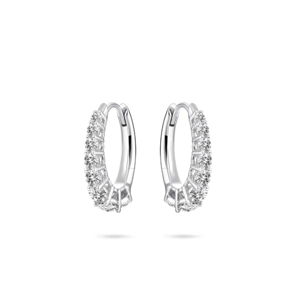 Modern Icons sparkling hoops | 20 mm | Silver