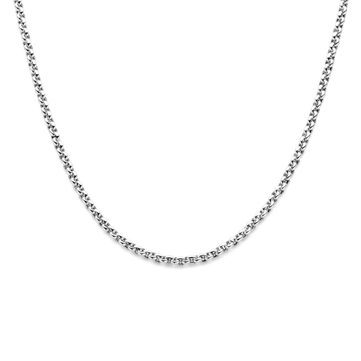 14k witgouden collier jasseron 45 cm