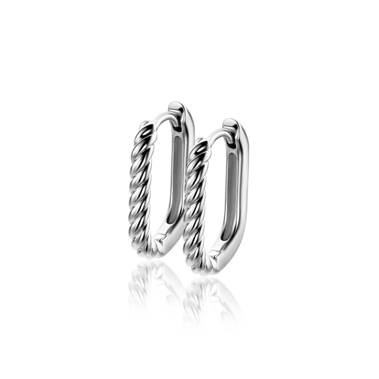 ZINZI zilveren oorringen (17x2mm) in ovale vorm met een gedraaide buis (zoals een wokkel). Met luxe en gemakkelijke klapsluiting. Vervaardigd van eerste gehalte zilver (925) en voorzien van een extra rodiumlaag voor een langdurige glans.